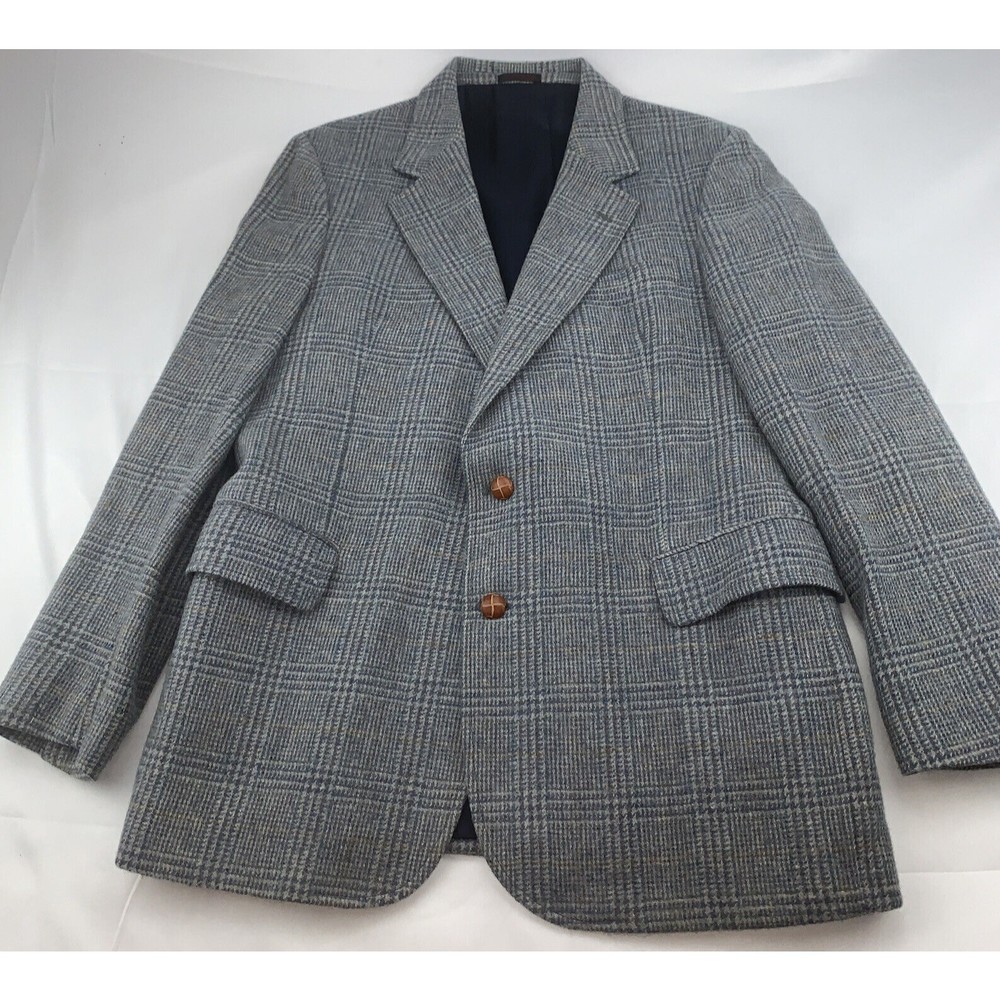 Hanover Square Parisian Men’s Vintage 2 Button Wool Sport Coat Jacket Blazer 42R